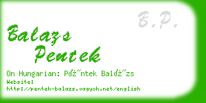 balazs pentek business card